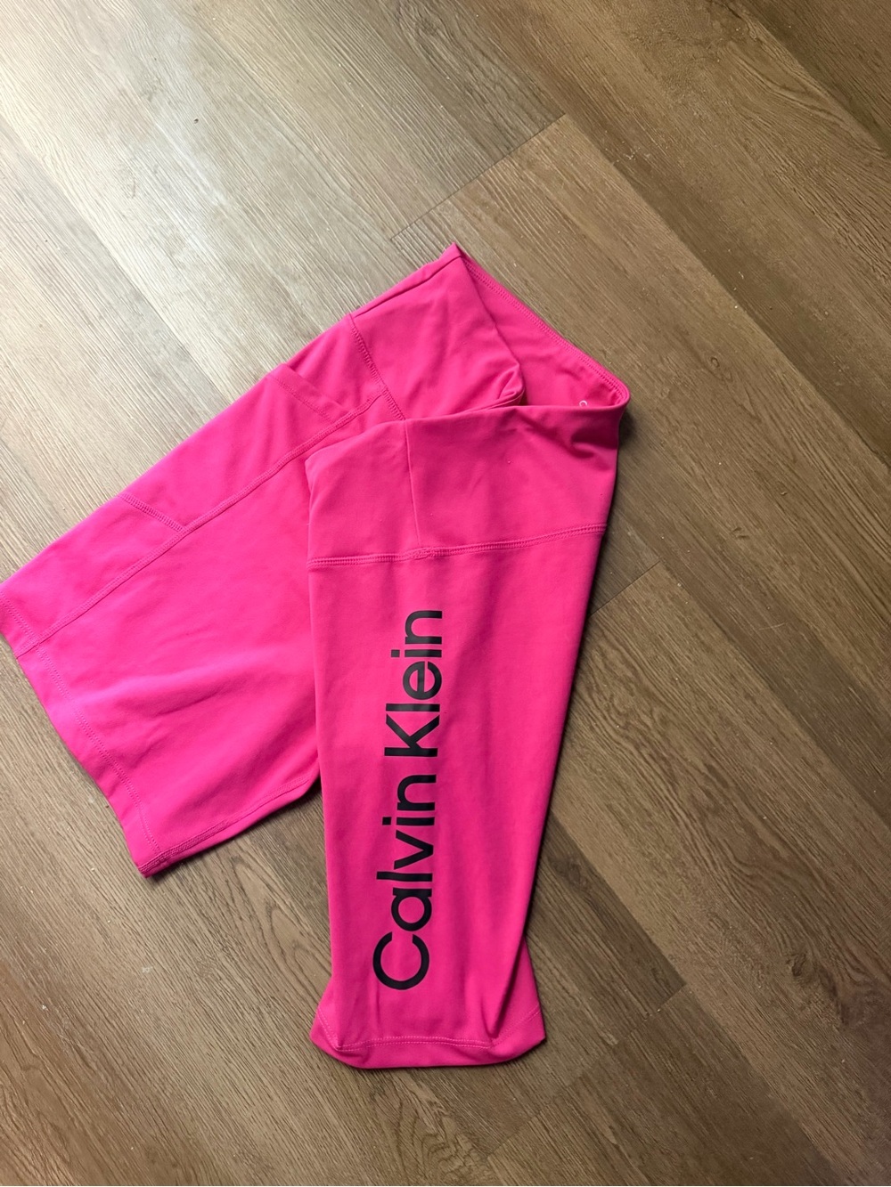 Calvin Klein Hot Pink Leggings with Vertical Logo
